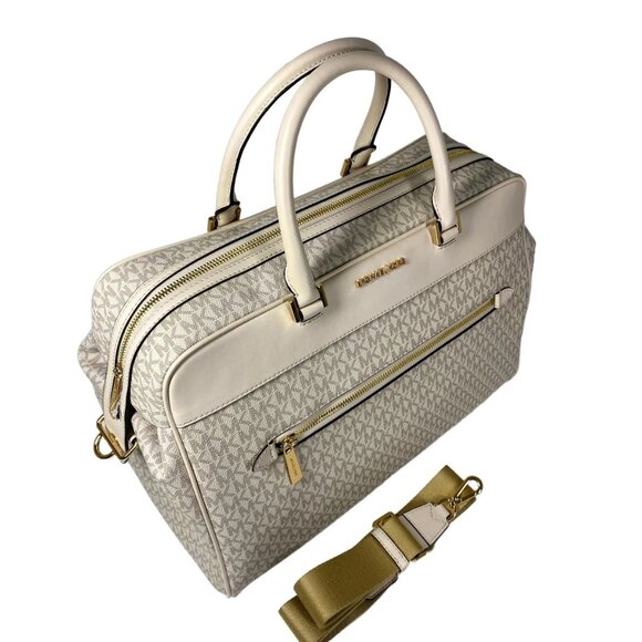 Michael Kors Travel Large Weekender in Light Cream Multi - Picture 6 of 8